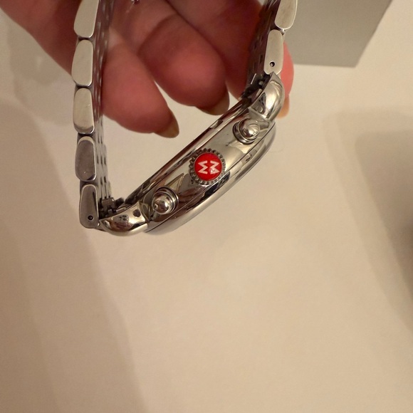 Michele Stainless Steel Watch with Pearl Dial - Picture 6 of 12